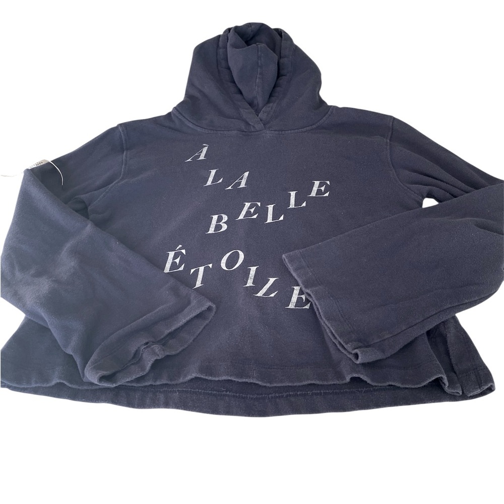 Anthropologie Blue graphic hoodie